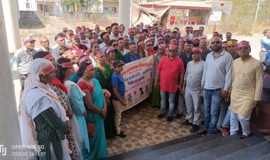 आजाद अध्यापक शिक्षक संघ की वाहन रेली सम्पन्न।