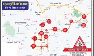 अनंत चतुरदर्शी पर गणेश प्रतिमा विसर्जन एवं झाँकीया के दौरान रुट व्यवस्था