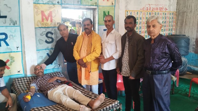 स्वर्गीय  जयदीप सिंह चौहान  की स्मृति में 36 यूनिट रक्तदान   