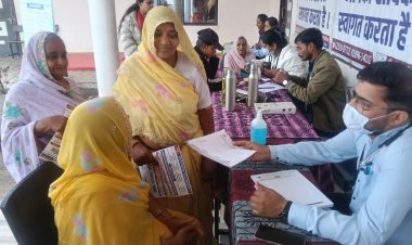 स्वास्थ्य शिविर में ग्रामीणों ने दिखाया उत्साह