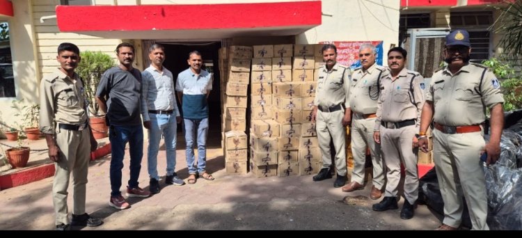 कंटेनर ट्रक से  अवैध बियर बरामद,पंजाब से महाराष्ट्र ले जा रहा था चालक