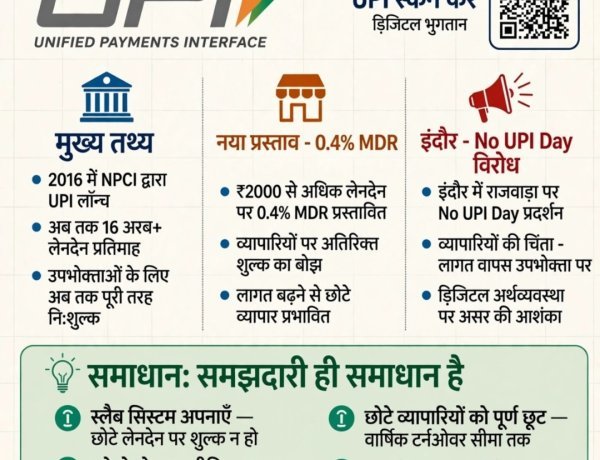 Upi उलझता आर्थिक मुद्दा ,समझदारी ही समाधान है (डॉ प्रदीपसिंह राव)।