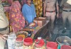  56 पाव देसी मदिरा प्लेन 15 लीटर हाथ भट्टी, 200 किलोग्राम लहान जब्त कर 5 पर कारवाही